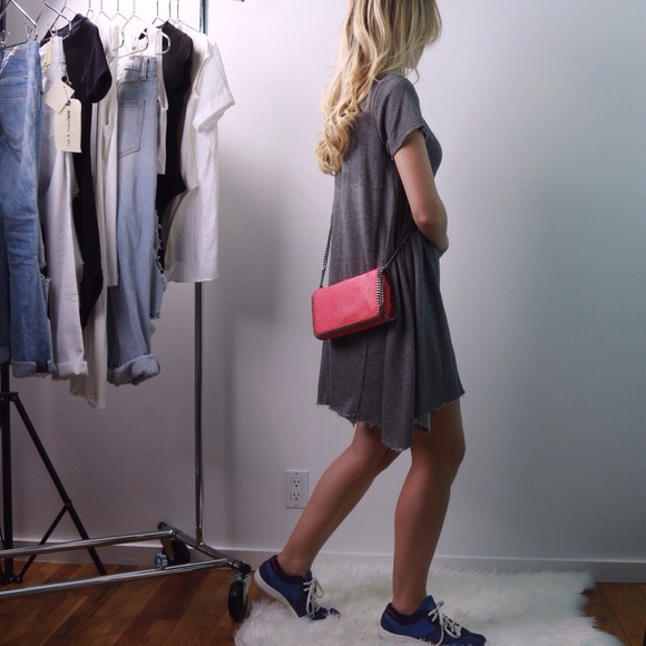 Raw Edge Sweatshirt Dress - Picture 3 of 4